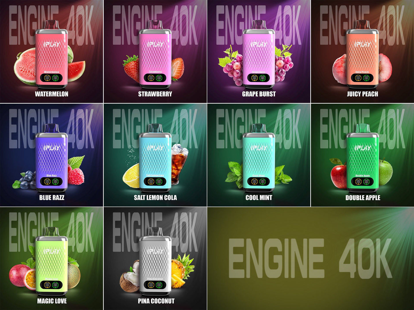 IPLAY ENGINE 40000 Puffs Disposable Vape Wholesale