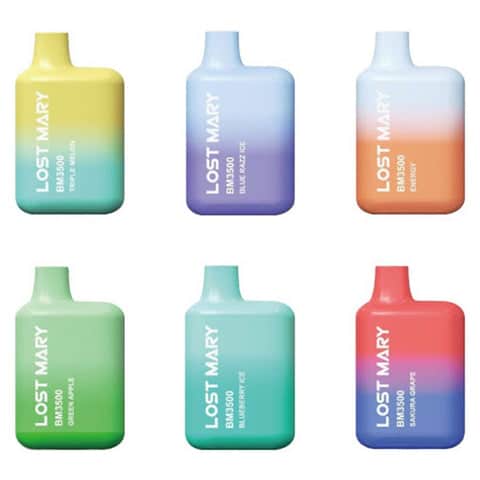 LOST MARY 3500 Disposable by Elf bar 2 ml 20 mg Rechargeable Battery- BOX OF 10 PC-
