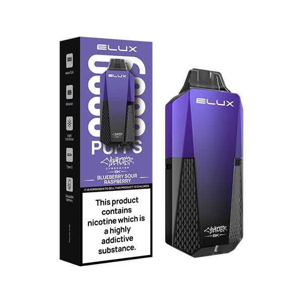 Elux 6,000 puffs Cyberover , 10ml 850mAh 6K Disposable vape,6 Flavors.