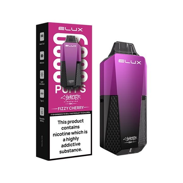 Elux 6,000 puffs Cyberover , 10ml 850mAh 6K Disposable vape,6 Flavors.