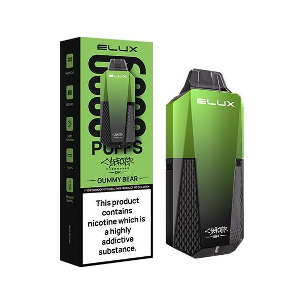 Elux 6,000 puffs Cyberover , 10ml 850mAh 6K Disposable vape,6 Flavors.