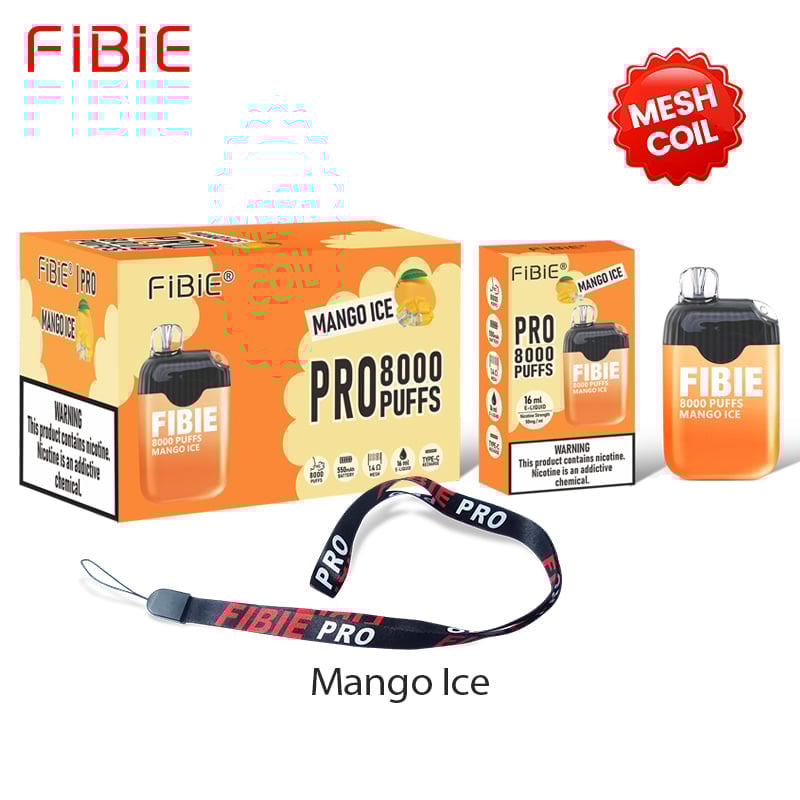 Blueberry-Peach -FIBIE 8000 Puffs Disposable Vapor Wands(8000 PUFFS)