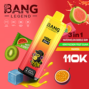 Bang Legend 110K Puffs Disposable Vape – 12 Flavors | 3 in 1 Flavors