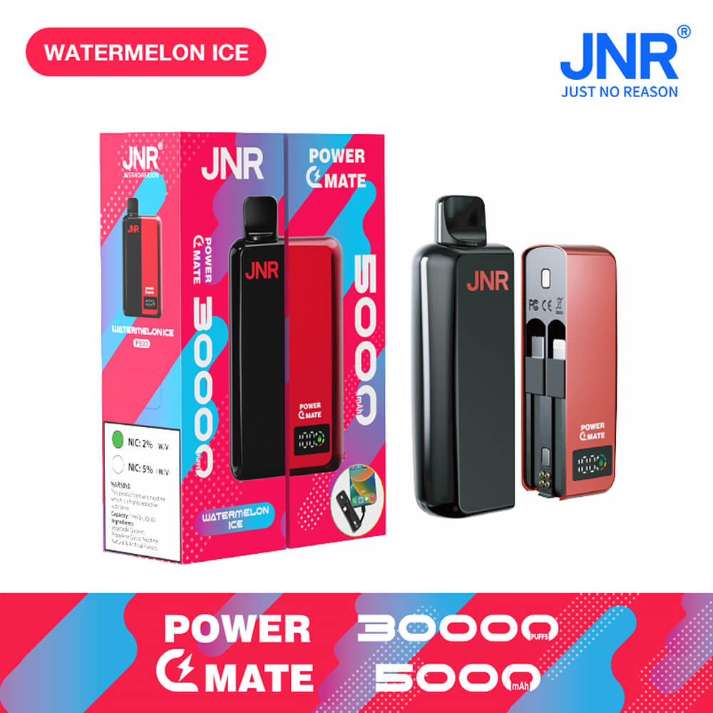 JNR PowerMate 30000 Puffs Disposable Vape In Sales-5500mAh Battery, 19ml E-liquid, Multiple Nicotine 10 Flavors