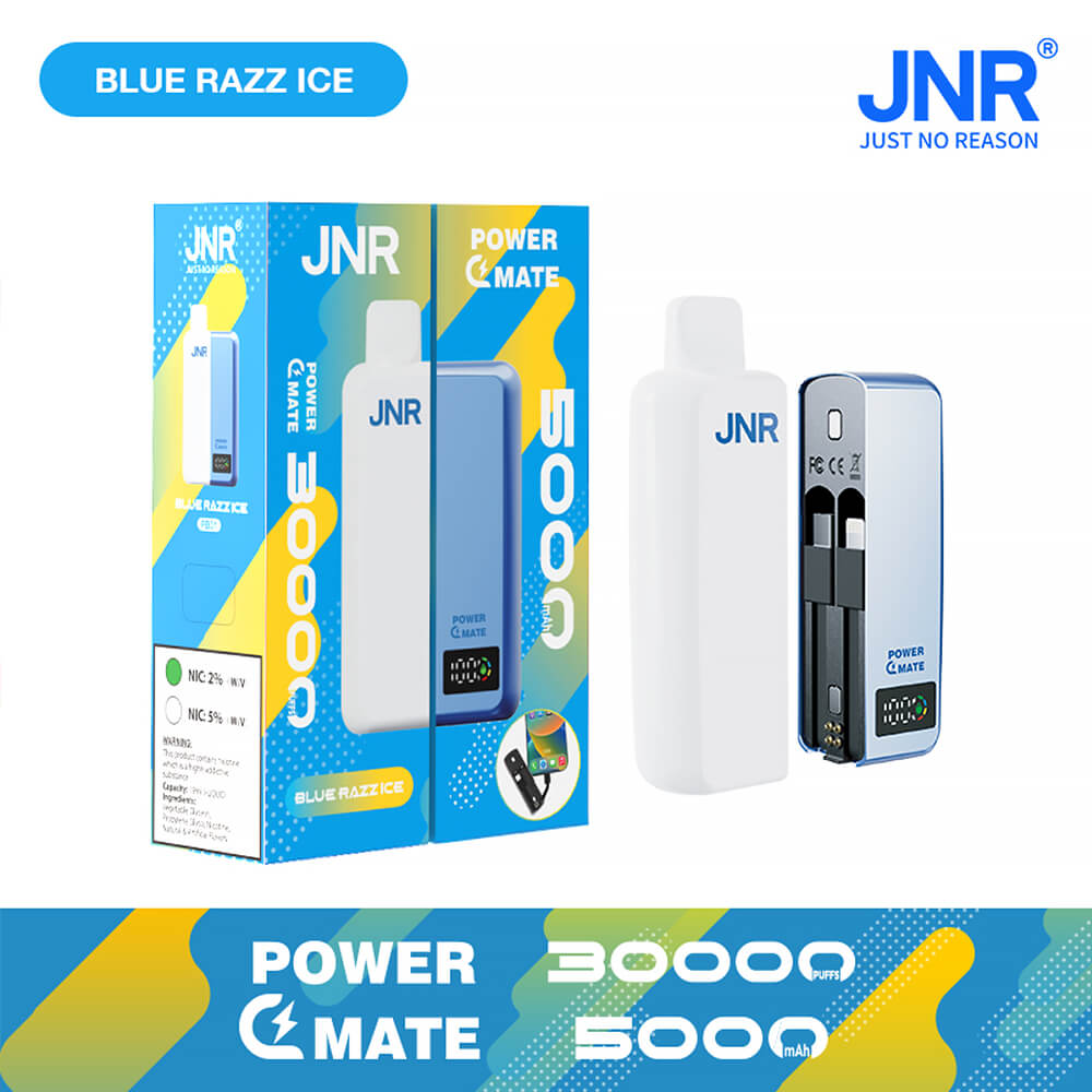 JNR PowerMate 30000 Puffs Disposable Vape In Sales-5500mAh Battery, 19ml E-liquid, Multiple Nicotine 10 Flavors