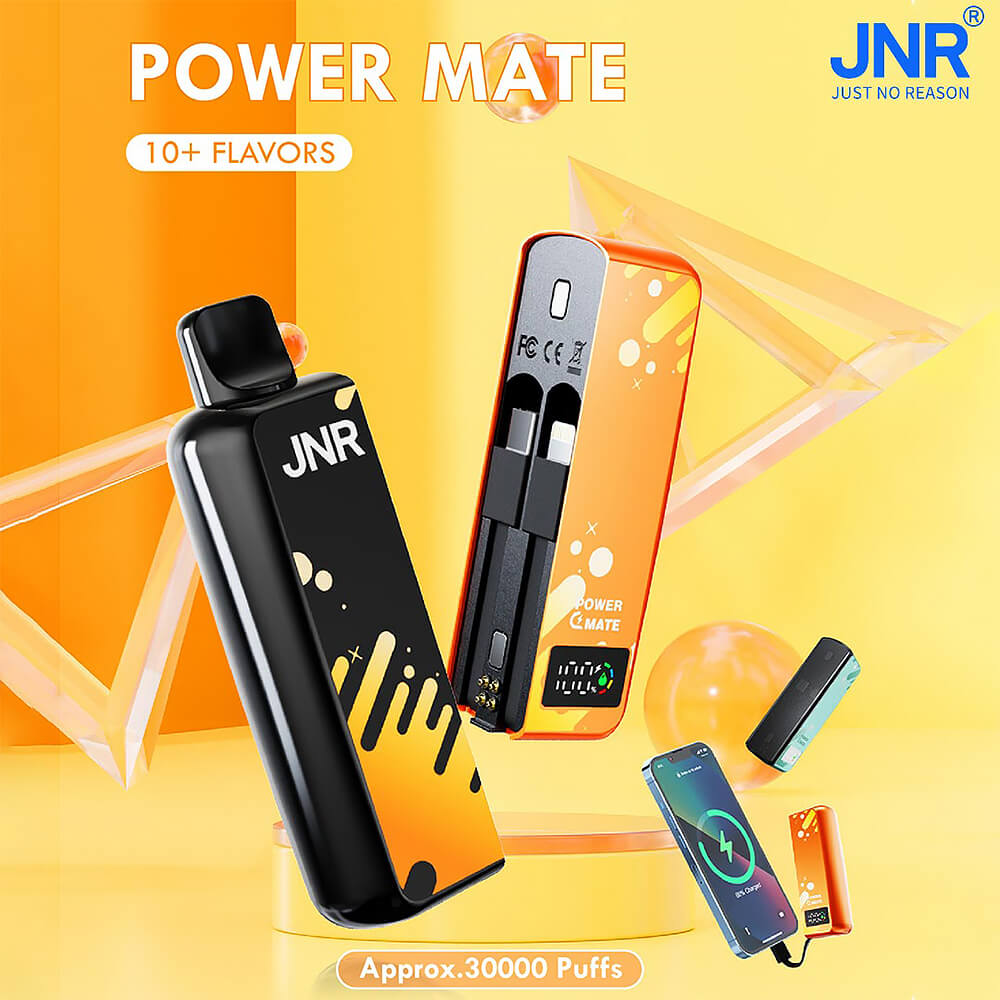 JNR PowerMate 30000 Puffs Disposable Vape In Sales-5500mAh Battery, 19ml E-liquid, Multiple Nicotine 10 Flavors