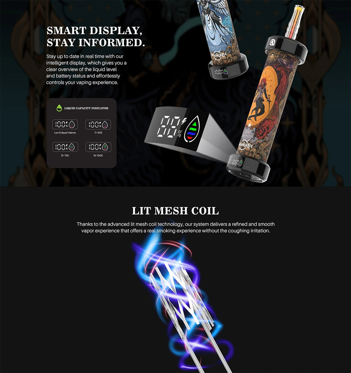 Arymi Hookalit 40000 Puffs Disposable Vape 40ml 1300mAh 20 Flavors.