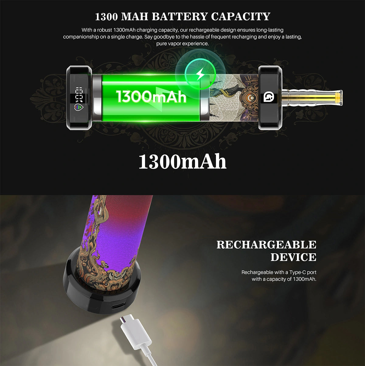 Arymi Hookalit 40000 Puffs Disposable Vape 40ml 1300mAh 20 Flavors.