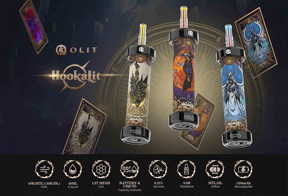 Arymi Hookalit 40000 Puffs Disposable Vape 40ml 1300mAh 20 Flavors.