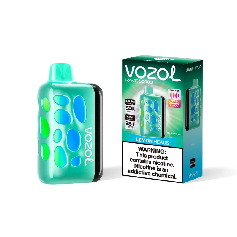 VOZOL Rave 50,000 puffs Disposable Vape Kit 5% Nicotine 1000mAh Battery 7 Flavors