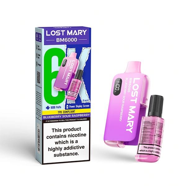 Lost Mary BM6000 Disposable Vape,650mAh 17+ Lost Mary Flavours.