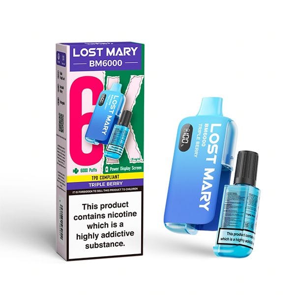 Lost Mary BM6000 Disposable Vape,650mAh 17+ Lost Mary Flavours.