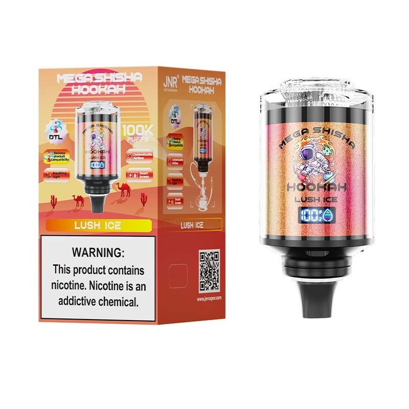 JNR Mega Shisha Hookah 100K Disposable Vape 60ml 2% (Box of 4) 12 Flavors