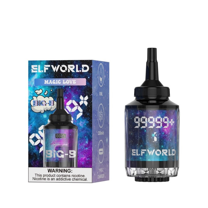Elfworld Big-B 99999 Puffs Disposable Hookah 80ml 0.5%
