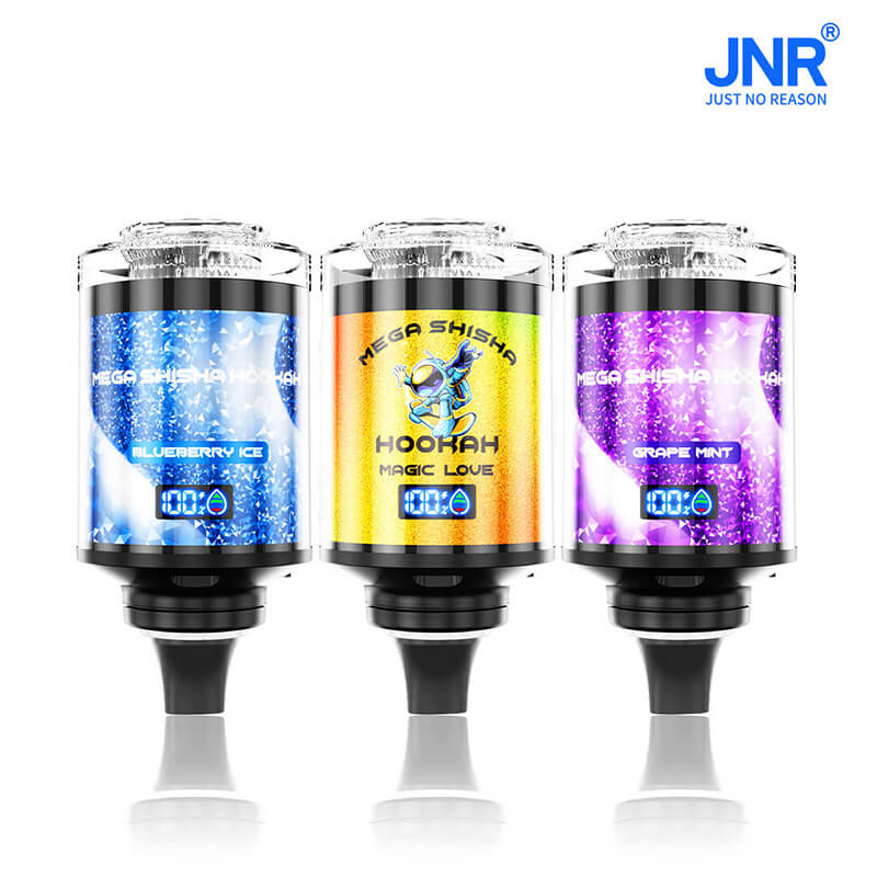 JNR Mega Shisha Hookah 100K Disposable Vape 2% Nicotine Salt 2200mAh 60ML 11 Flavors