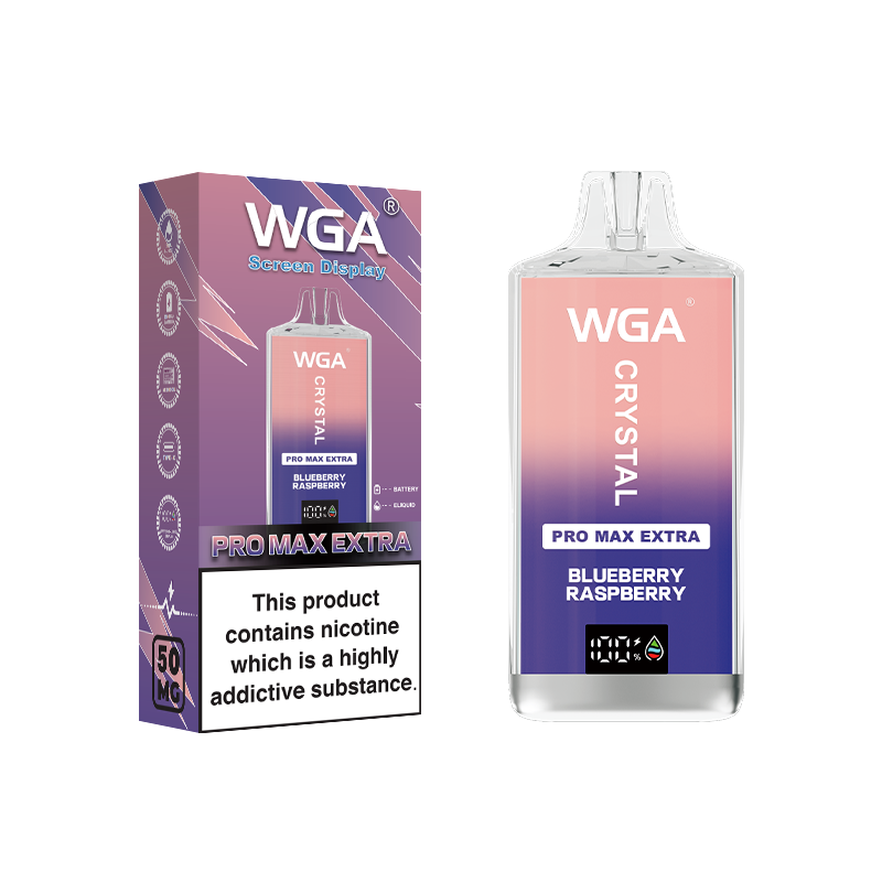 WGA Crystal Pro Max Extra 15000 Puffs Disposable Vape-650mAh Battery, 25ml E-liquid, Multiple Nicotine 15 Flavors
