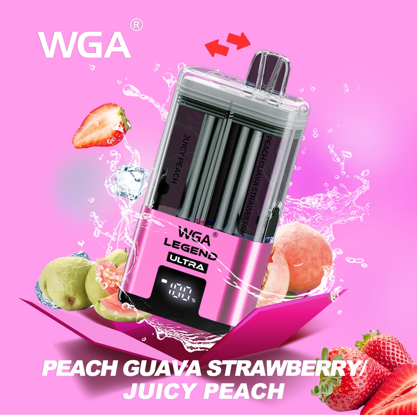 WGA 30000 Puffs Dual Flavors Disposable Vape 20ml+2ml 650mAh 15 flavors
