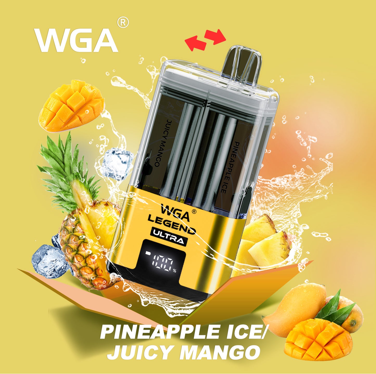 WGA 30000 Puffs Dual Flavors Disposable Vape 20ml+2ml 650mAh 15 flavors