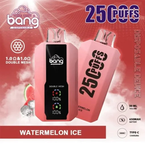Bang King Double Crystal 25000 Puffs Vape 25K Disposable Vape Pen E Cigarette Prefilled 25ml 650mAh 25K Puff Disposable Vape | 30ml Capacity | Double Mesh Coil