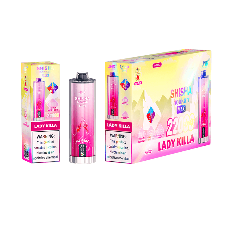 JNR Shisha Hookah Max 22000 PuffsDisposable Vape-1100mAh Battery, 29ml E-liquid, Multiple Nicotine 15 Flavors
