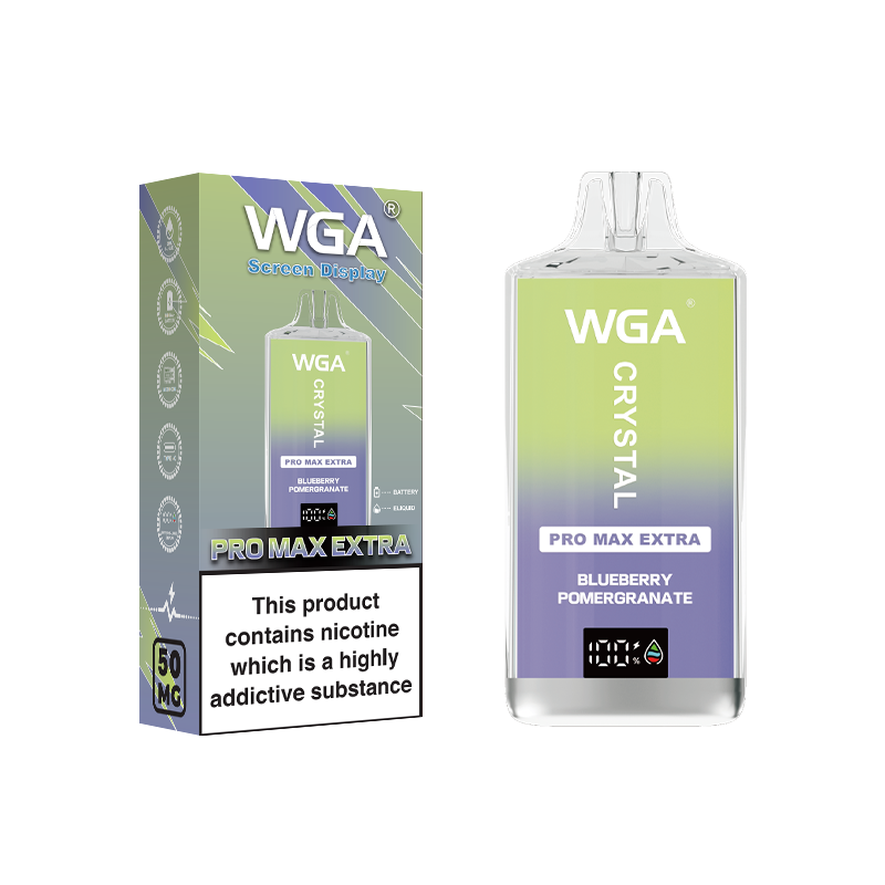 WGA Crystal Pro Max Extra 15000 Puffs Disposable Vape-650mAh Battery, 25ml E-liquid, Multiple Nicotine 15 Flavors
