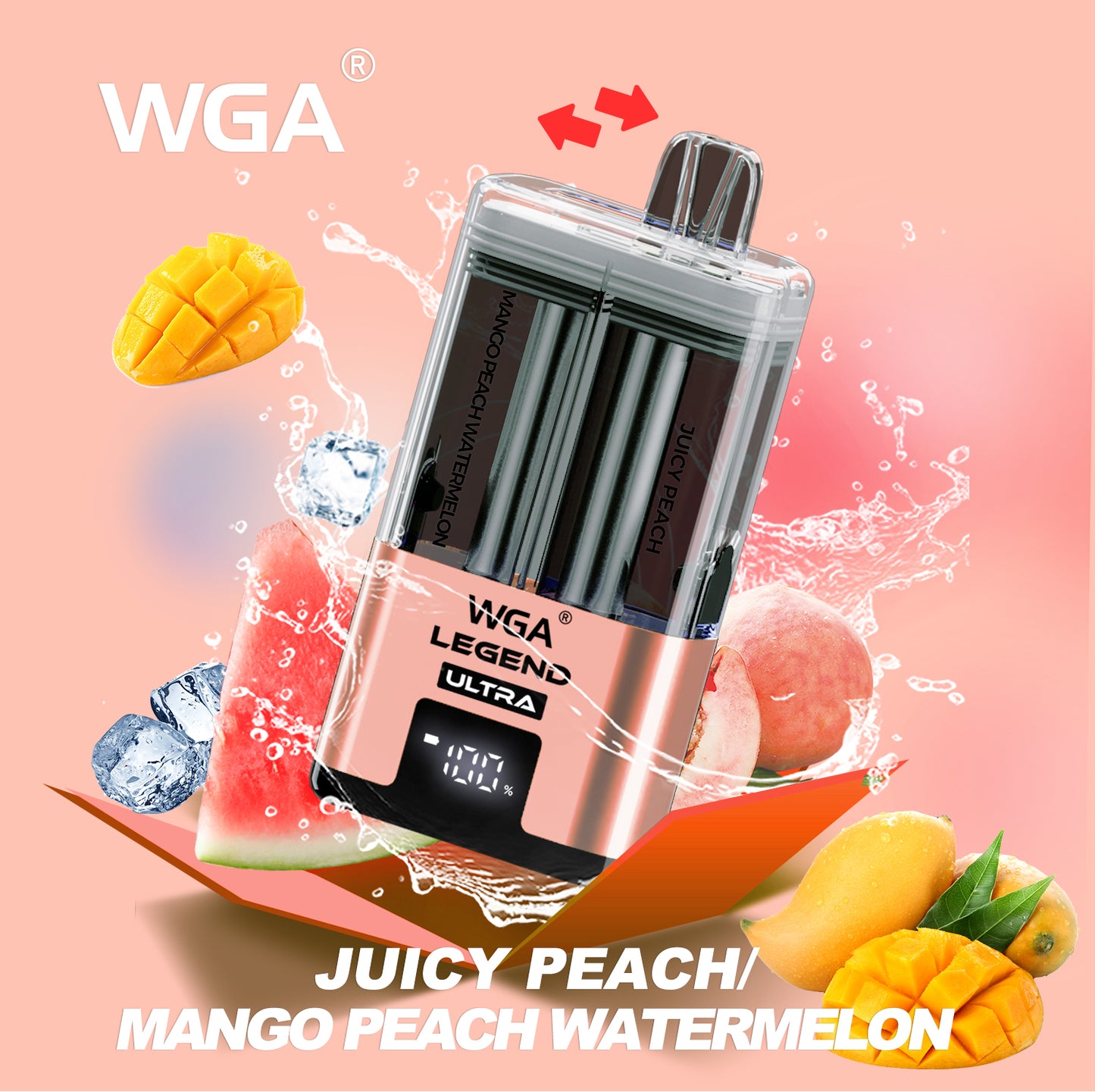 WGA 30000 Puffs Dual Flavors Disposable Vape 20ml+2ml 650mAh 15 flavors