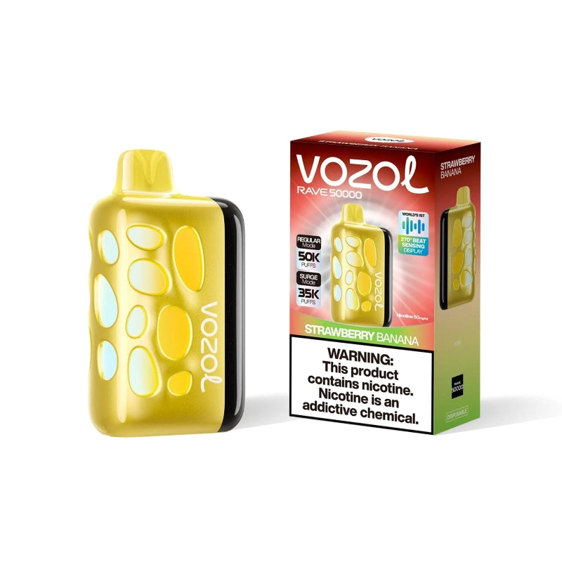 VOZOL Rave 50,000 puffs Disposable Vape Kit 5% Nicotine 1000mAh Battery 7 Flavors