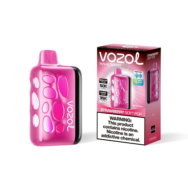 VOZOL Rave 50,000 puffs Disposable Vape Kit 5% Nicotine 1000mAh Battery 7 Flavors