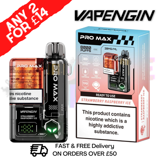 Strawberry Rasbperry Ice VapenGin Pro Max 8000 Puff 8K Bar