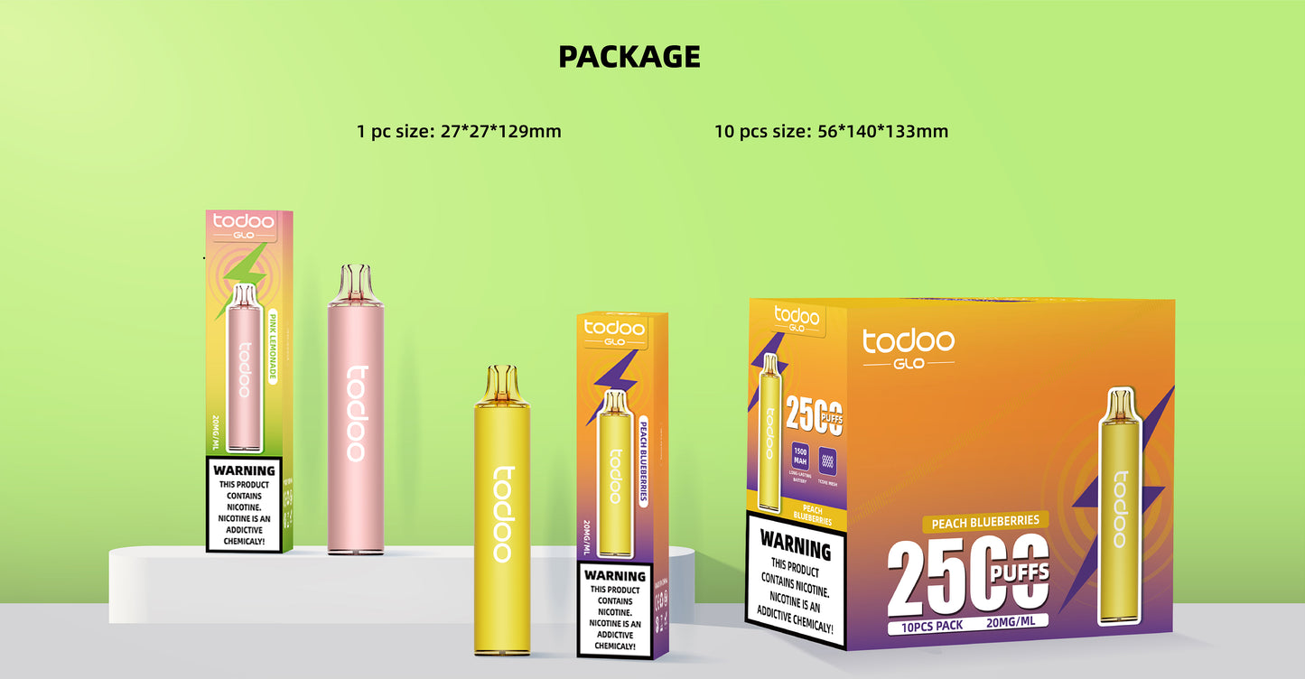 TODOO GLO 2500 Puffs Disposable Vape Wholesale