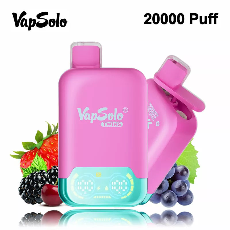 VapSolo Twins 20000 Puffs Dual Flavors Free Shipping In Germany Spain Italy
