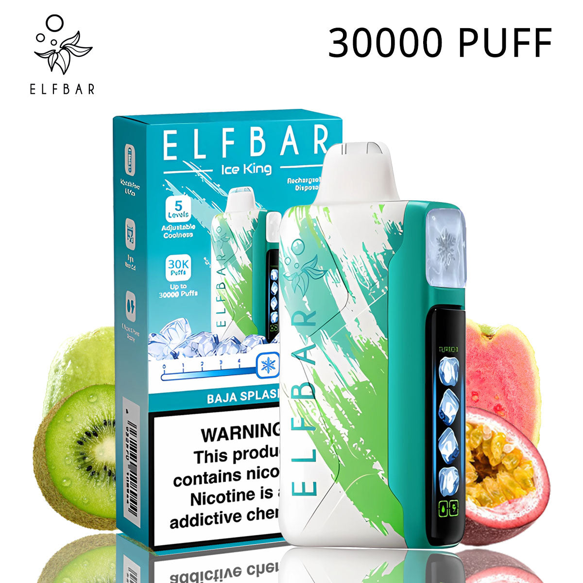 Elfbar Ice King 30000 Puffs Best Price 15 Flavour 5% Nicotine Vape