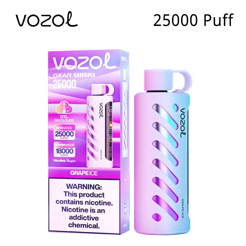 Vozol Gear Shisha 25000 Puffs Disposable Vape 25k Puff 25ml E-liquid 1000mAh  Battery 30 flavors Wholesale Price