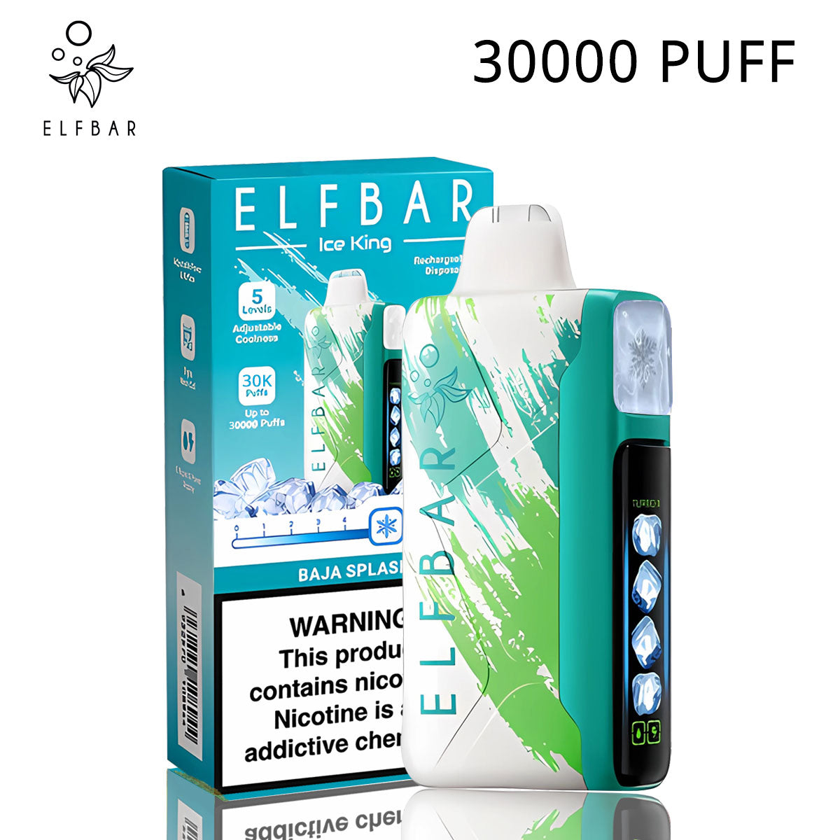 Elfbar Ice King 30000 Puffs Best Price 15 Flavour 5% Nicotine Vape