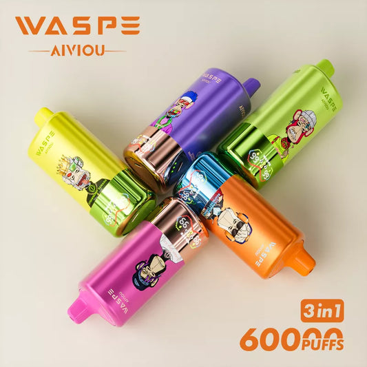Waspe 60000 Puffs Triple Flavors 3 in 1 Disposable Vape 60k Puff