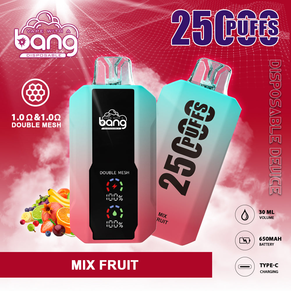 Bang 25K Puffs Smart Full Screen Turn Ice Wholesale Disposable Vape Puff 25k Prefilled Pod