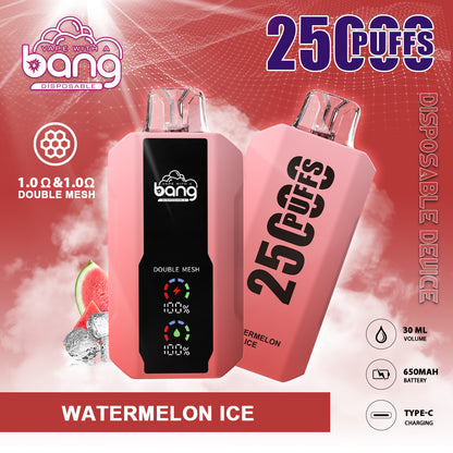 Bang 25K Puffs Smart Full Screen Turn Ice Wholesale Disposable Vape Puff 25k Prefilled Pod