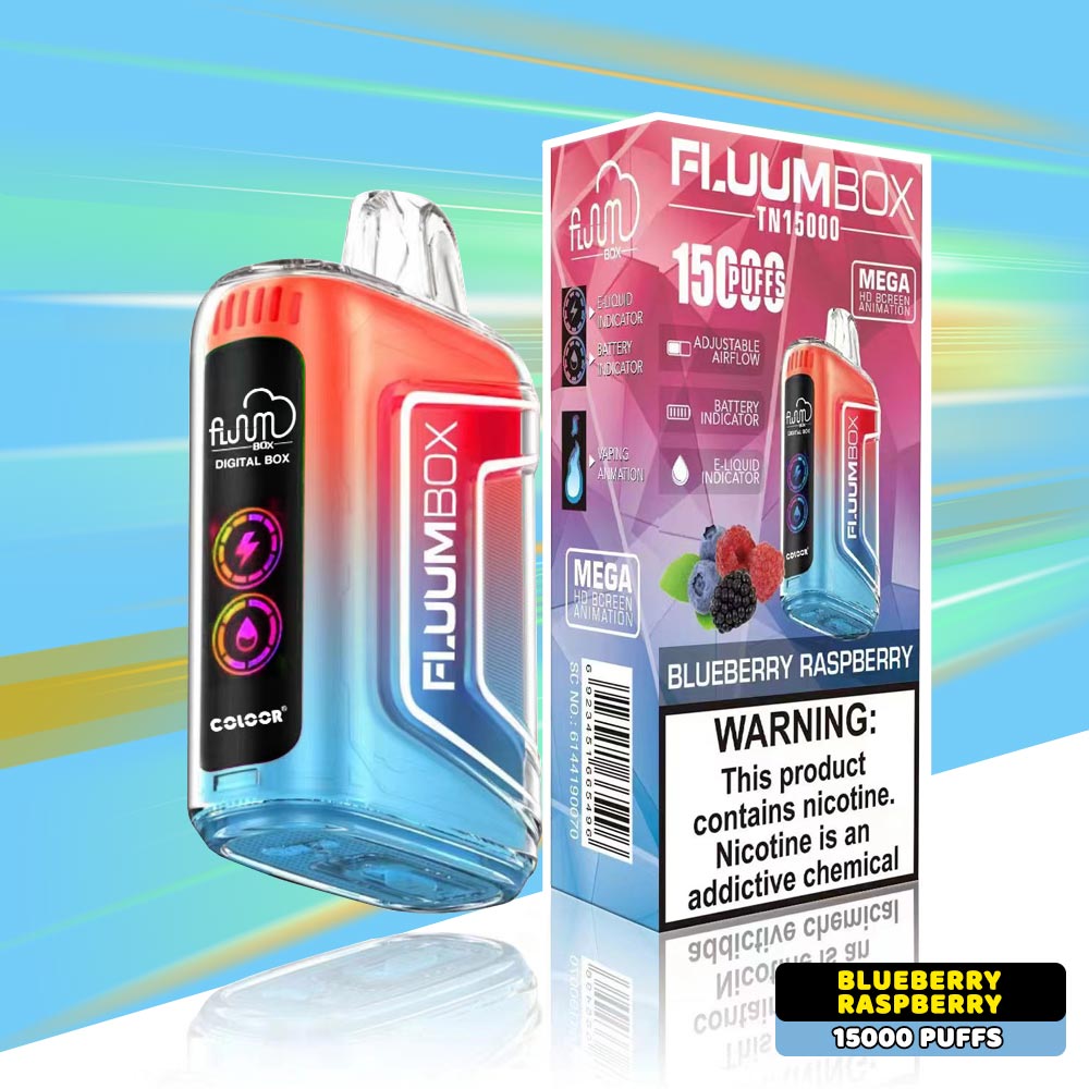 Fluum Bar Vape Box 15000 Puffs 15K Price 0% 2% 5% 12 flavors-650mAh Battery, 25ml E-liquid, Multiple Nicotine 12 Flavors