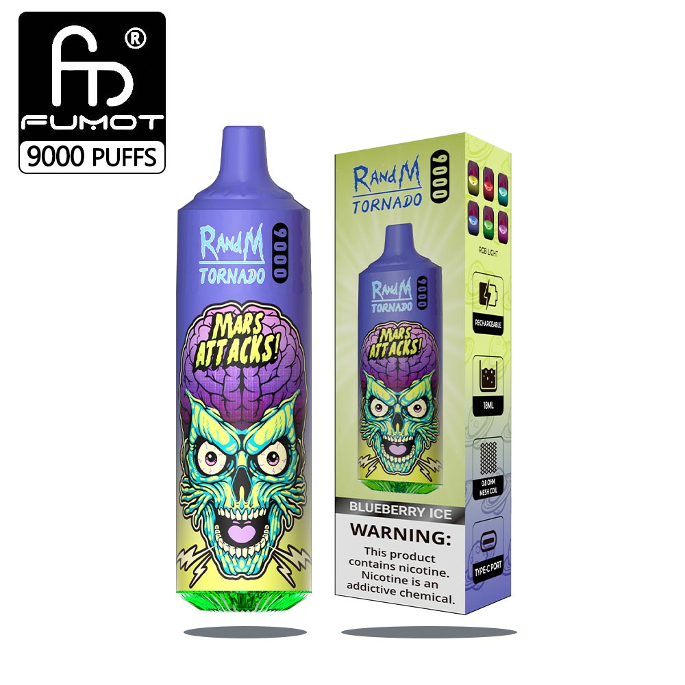 Original RandM 9000 Puffs 56 Flavors Fumot Torando Vape Wholesale Price