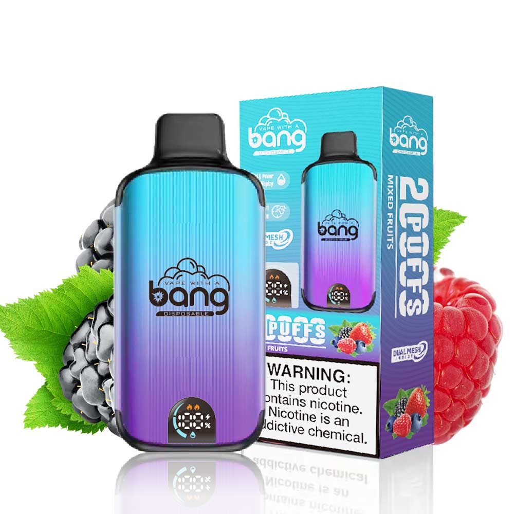 Bang 20000 Puffs Vape 20K Disposable Vape Pen E Cigarette Prefilled(0% to 5% Nicotine) 25ml 650mAh Battery 12 Flavors