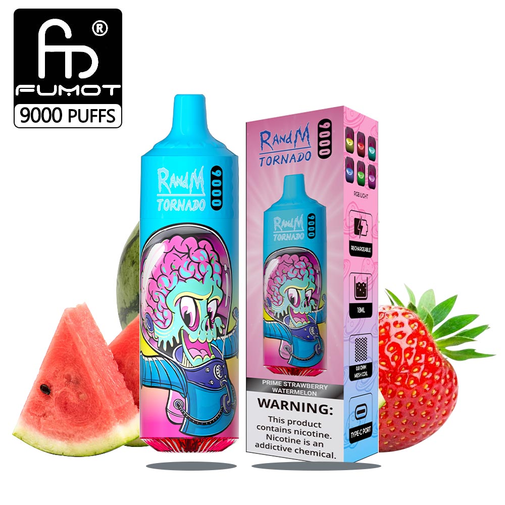 Original RandM 9000 Puffs 56 Flavors Fumot Torando Vape Wholesale Price