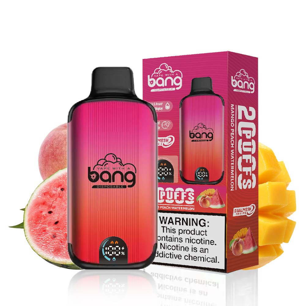 Bang 20000 Puffs Vape 20K Disposable Vape Pen E Cigarette Prefilled(0% to 5% Nicotine) 25ml 650mAh Battery 12 Flavors