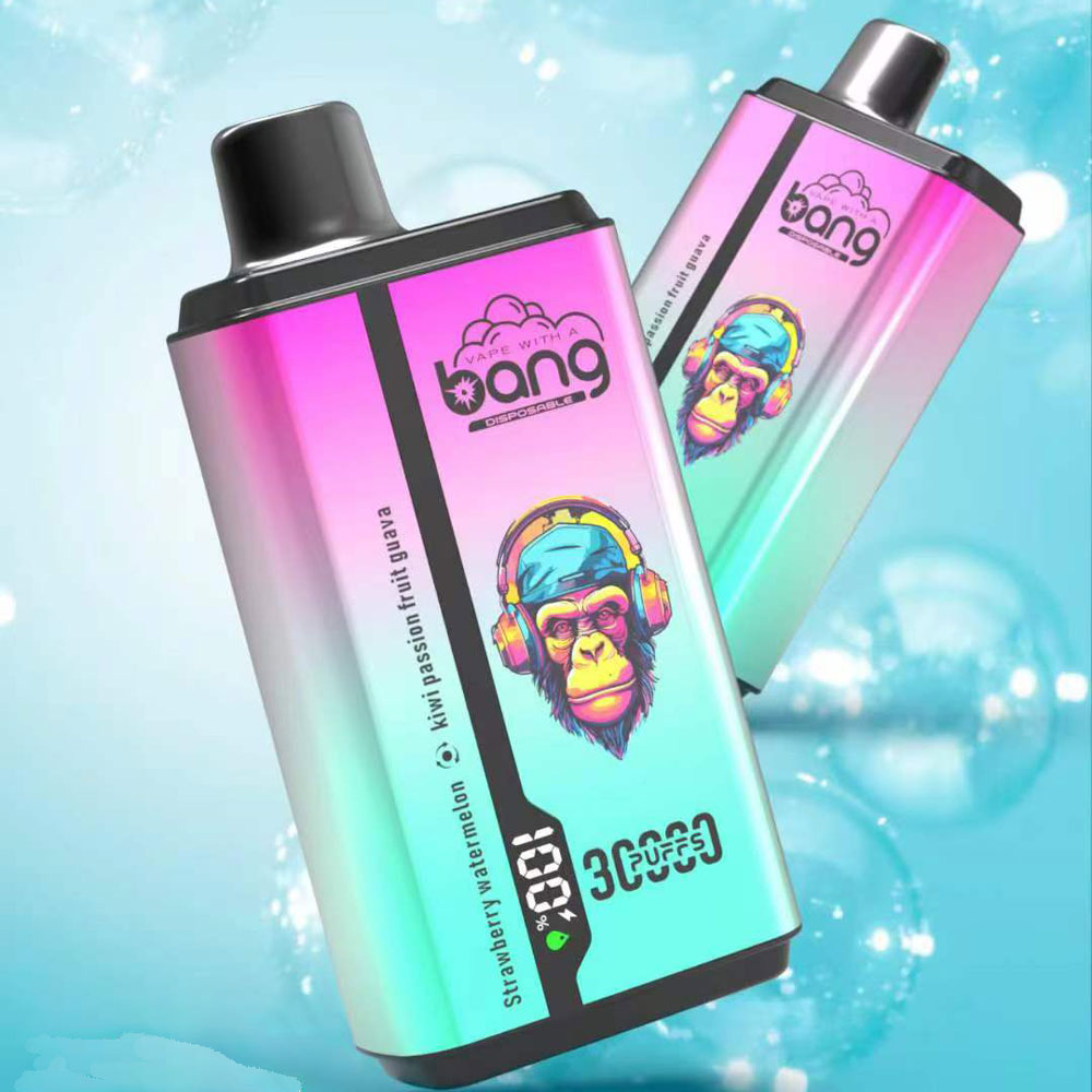 Bang 30000 puffs vape double flavor pods digital puff Rotating cigarette holder -550mAh Battery, 36ml E-liquid, Multiple Nicotine 12 Flavors