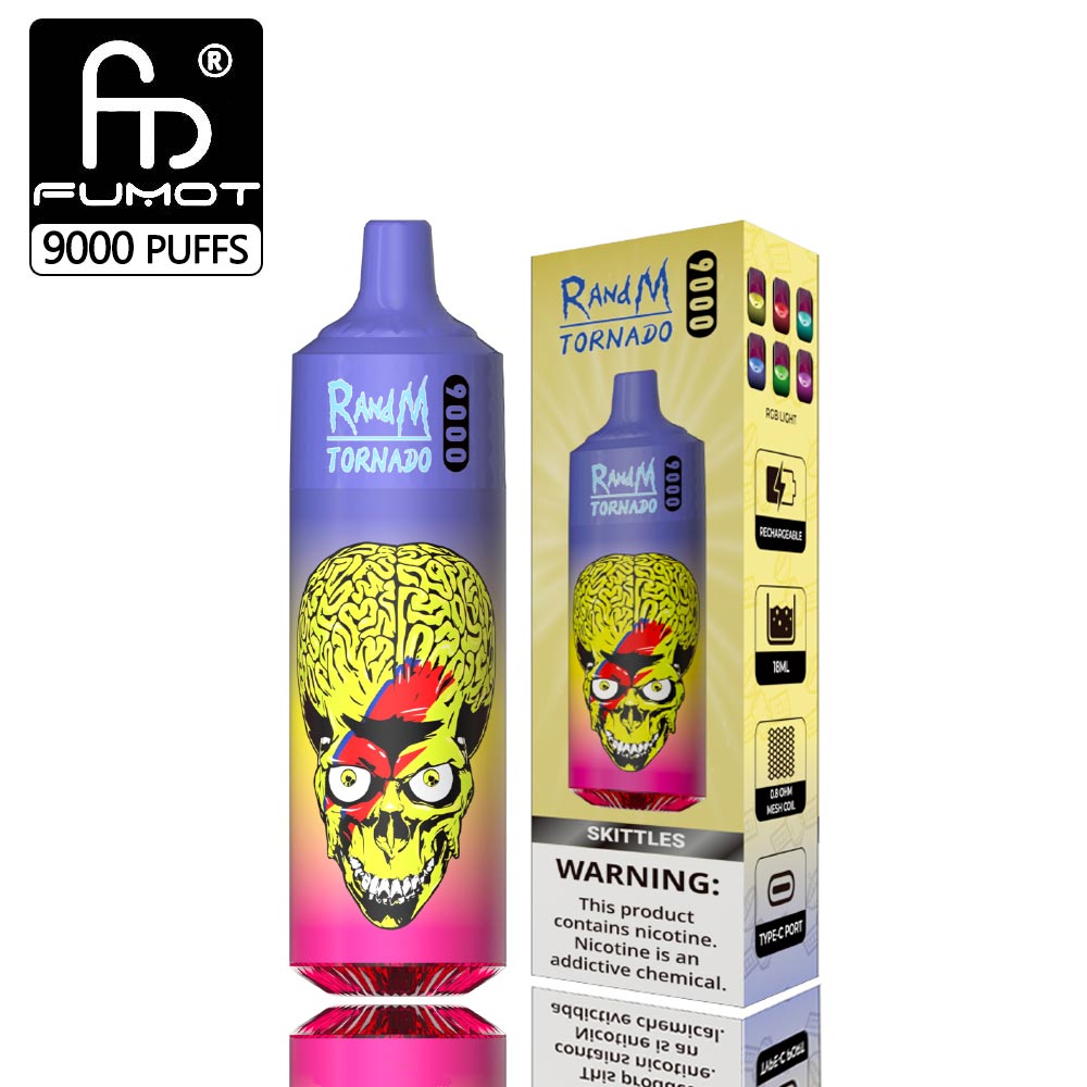 Original RandM 9000 Puffs 56 Flavors Fumot Torando Vape Wholesale Price