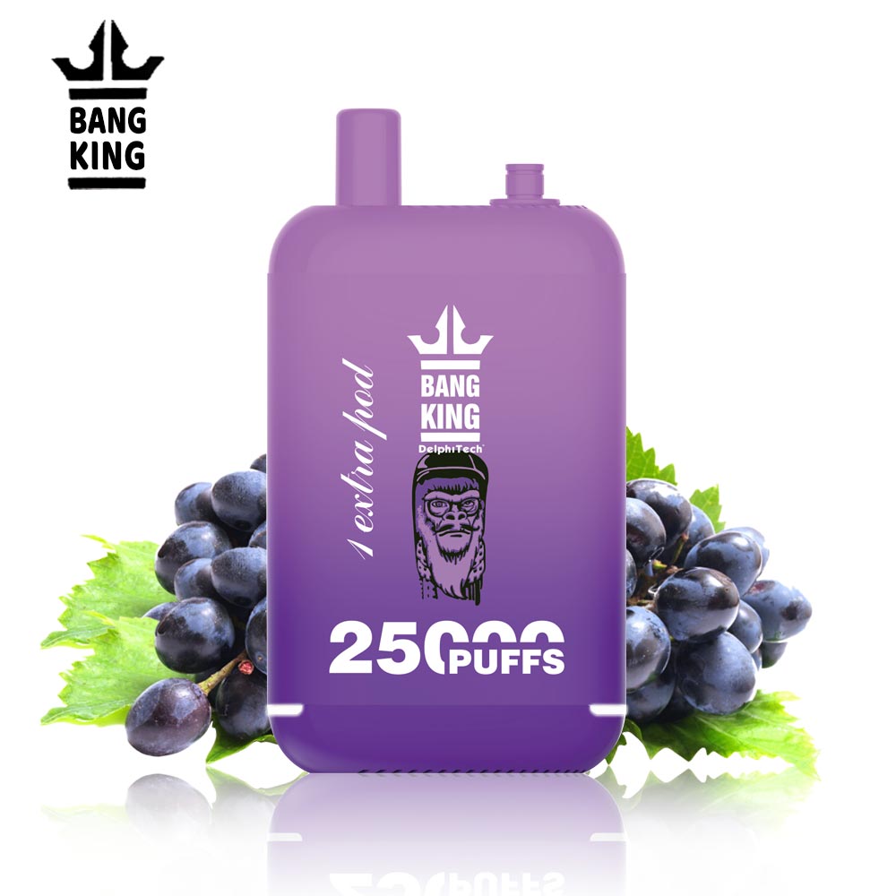 Bang King 25000 Puffs - 46mL Dual Tank (0%-5% Nicotine) 650mAh Battery 12 Flavors