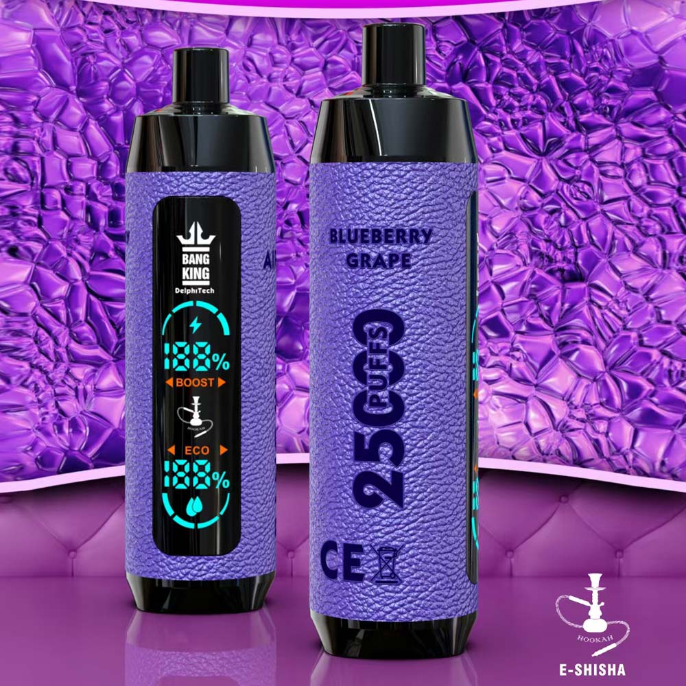BANG KING Original 25000 puffs 25K Shisha Hookah Delphi Tech Al Fakher 8000 pro max disposable vape-650mAh Battery, 30ml E-liquid, Multiple Nicotine 12 Flavors