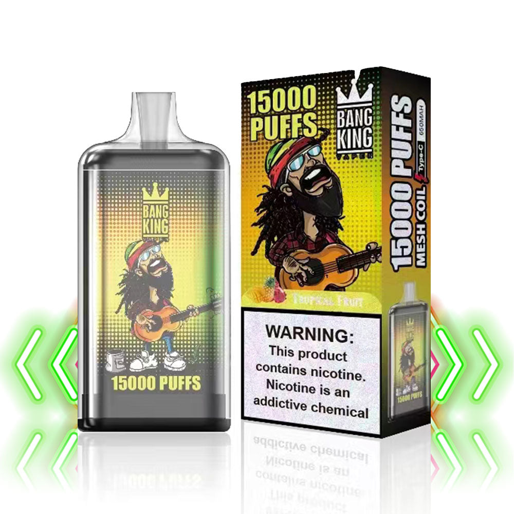 BANG KING Original 15k puffs 15000 vape 0% 2% 5%  free shipping France Germany-550mAh Battery, 25ml E-liquid, Multiple Nicotine 20 Flavors