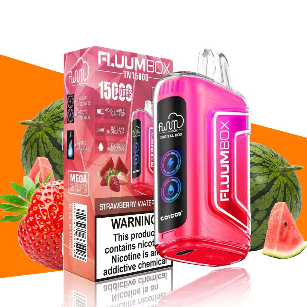 Fluum Bar Vape Box 15000 Puffs 15K Price 0% 2% 5% 12 flavors-650mAh Battery, 25ml E-liquid, Multiple Nicotine 12 Flavors