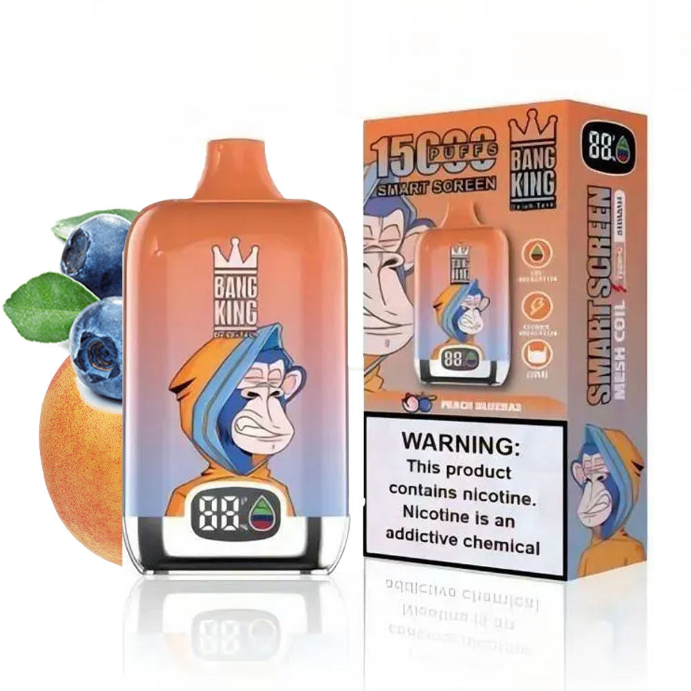 BANG KING Vape Original  15000 Puffs Digital Price Free Shipping Sweden Romania Italy Germany-650mAh Battery, 25ml E-liquid, Multiple Nicotine 10 Flavors