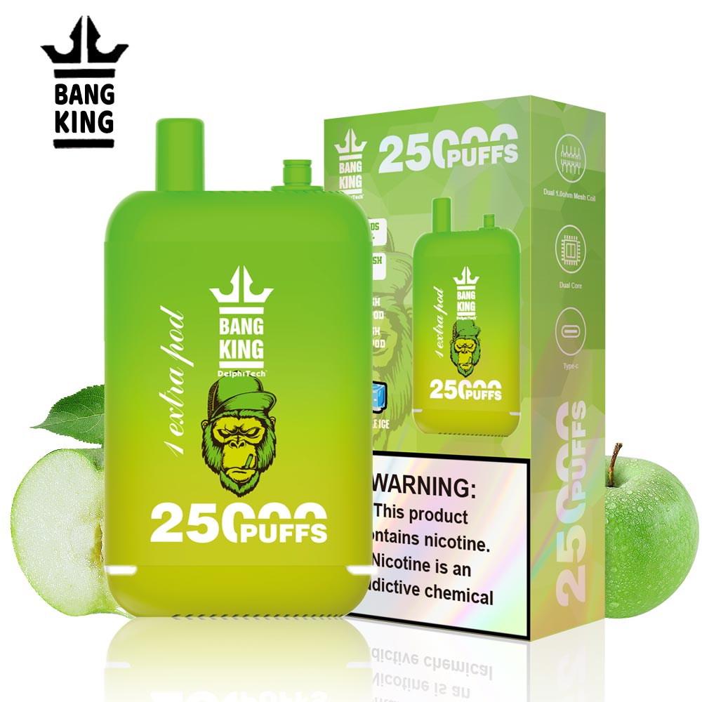 Bang King 25000 Puffs - 46mL Dual Tank (0%-5% Nicotine) 650mAh Battery 12 Flavors
